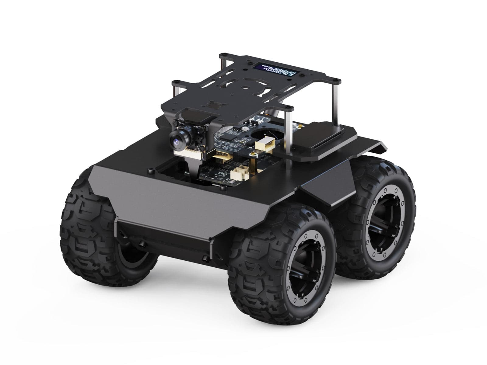 Металлический робот RaspRover 4WD AI — два контроллера, компьютерное зрение, совместимость с Pi 4B — фото 2