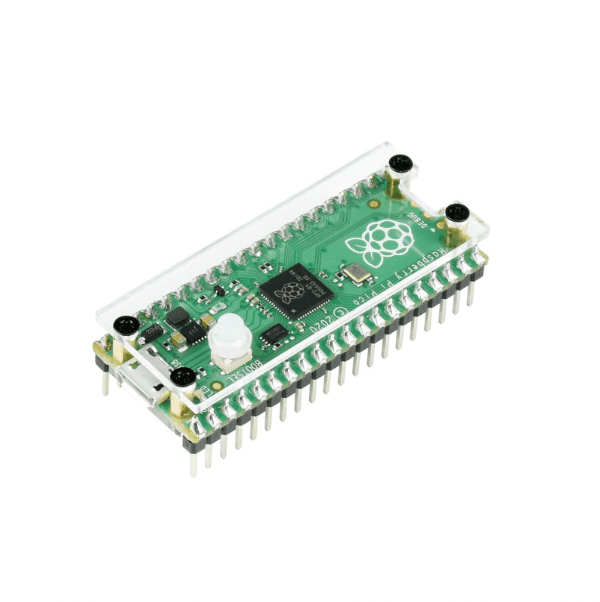 Прозрачный акриловый защитный чехол для Raspberry Pi Pico — фото 2