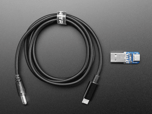 Перепрограммируемый кабель USB Type-C PD с цилиндрическим разъемом 2,1/5,5 мм — фото 2