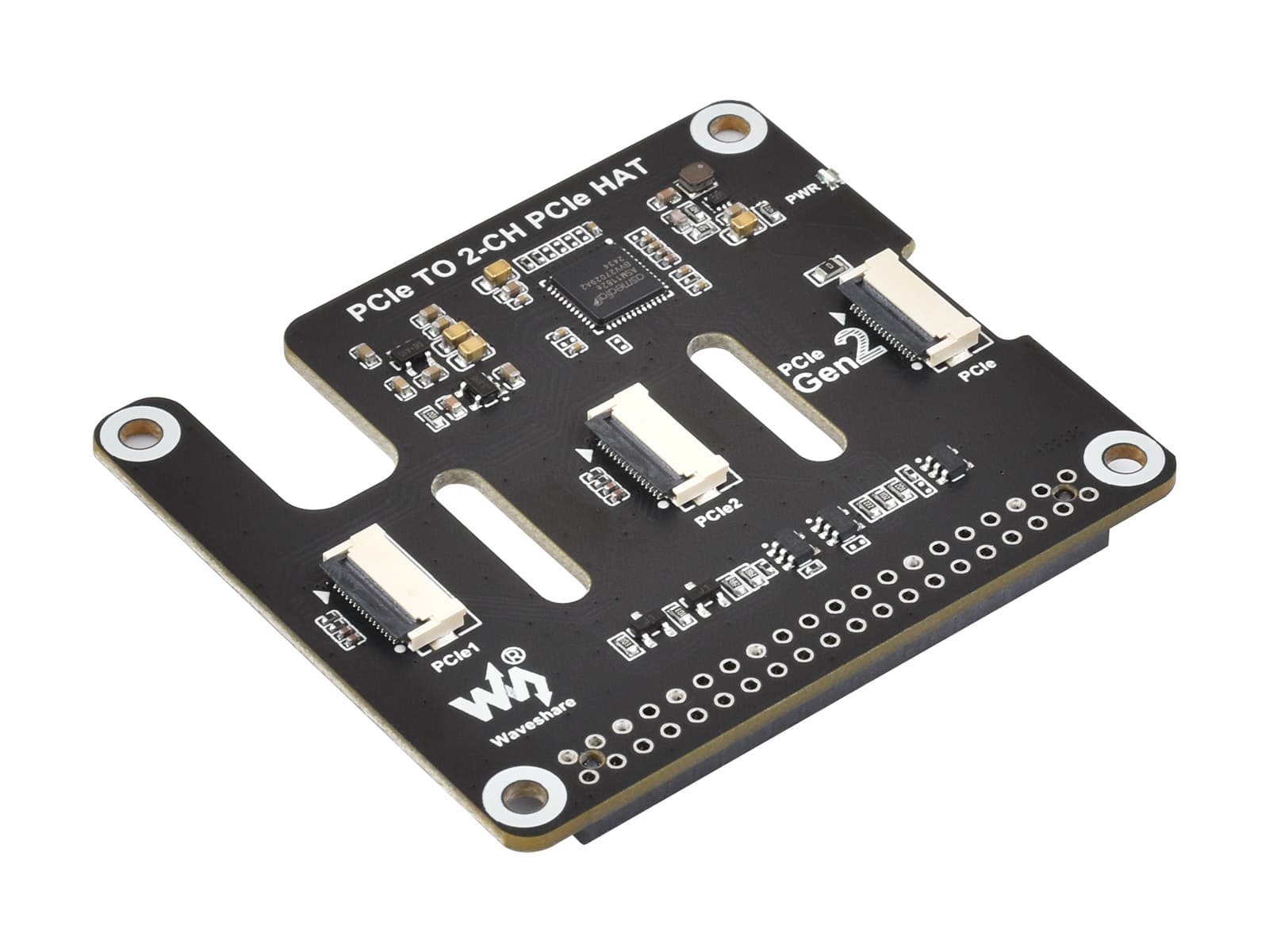 2-канальная плата адаптера PCIe FFC для Raspberry Pi 5, расширяет 2-канальные разъемы PCIe FFC, поддерживает объединение нескольких шляп PCIe, Raspberry Pi 5 PCIe HAT — фото 2