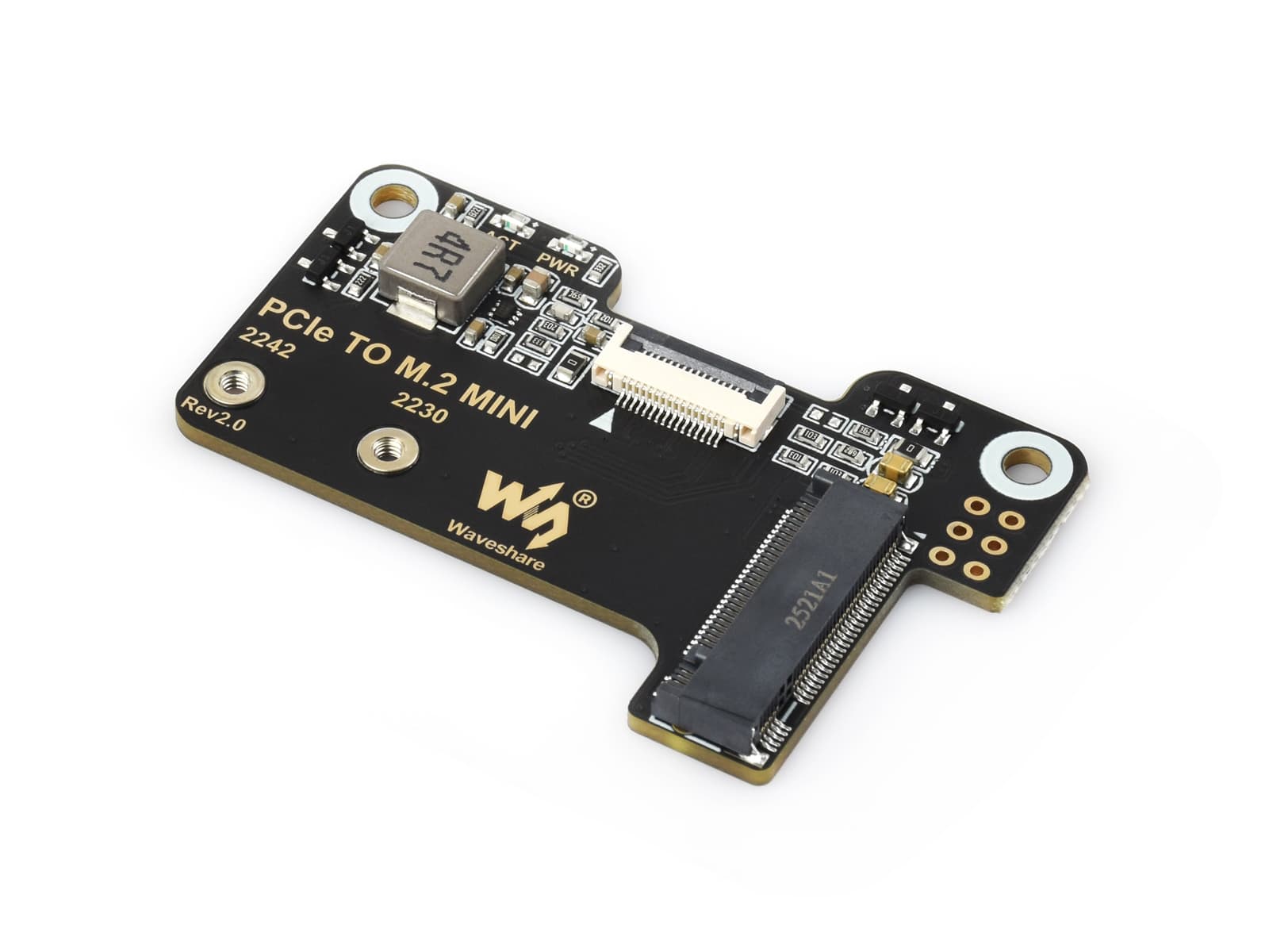Мини-адаптер PCIe-M.2 для Raspberry Pi 5, поддержка протокола NVMe Твердотельный накопитель M.2, высокоскоростное чтение/запись, Raspberry Pi 5 NVMe HAT — фото 2