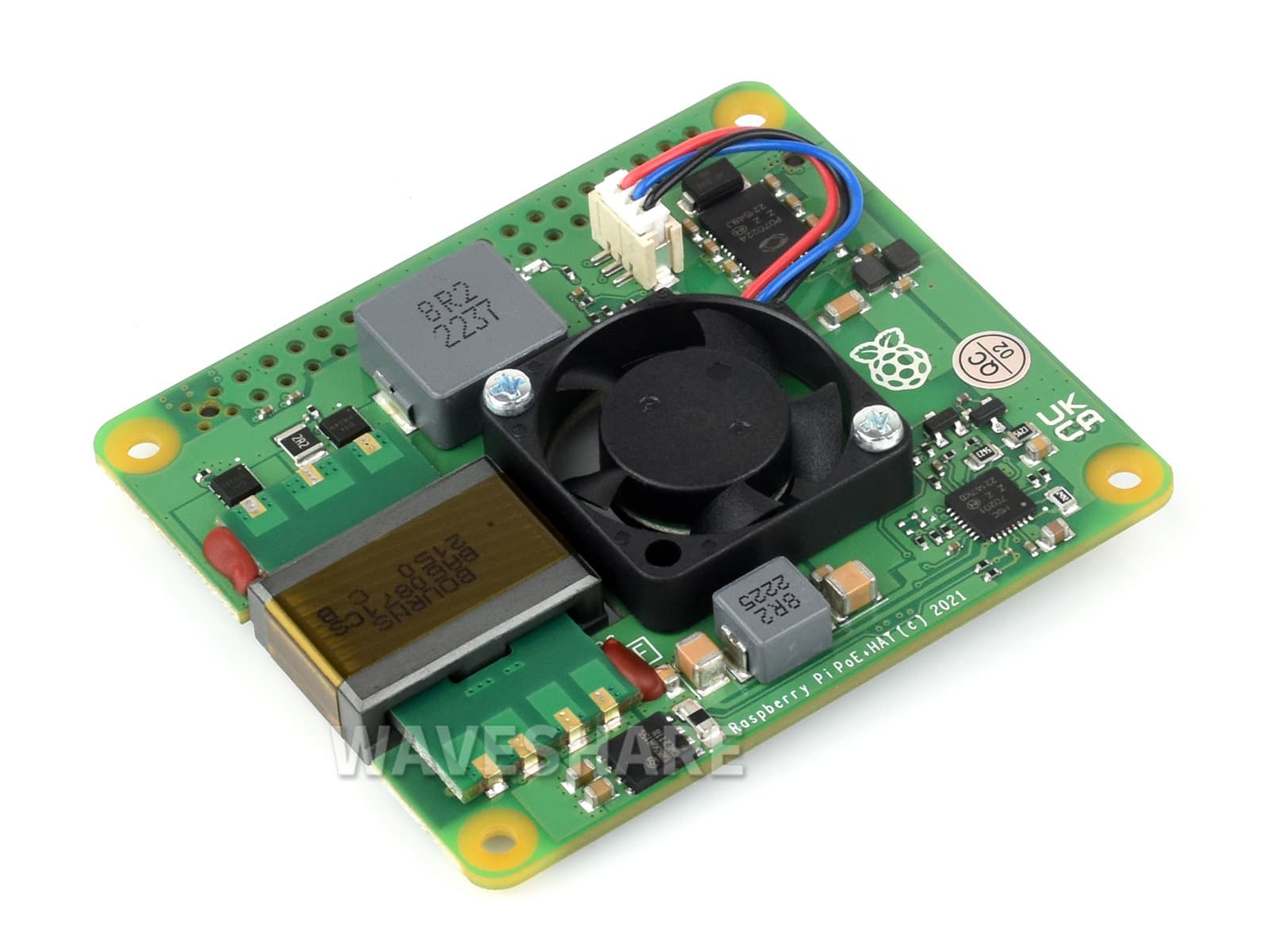 Raspberry Pi PoE+ HAT для Raspberry Pi 3B+/4B, совместимый с 802.3af/at — фото 2