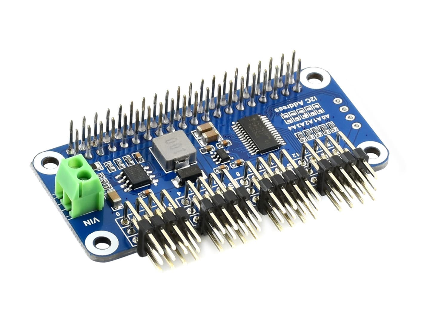 Шляпа сервопривода (B) для Raspberry Pi, 16-канальный, 12-битный, I2C — фото 2