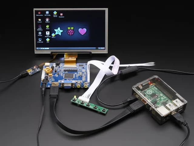 HDMI 4 Pi: 7-дюймовый дисплей и звук 1024x600 с сенсорным экраном