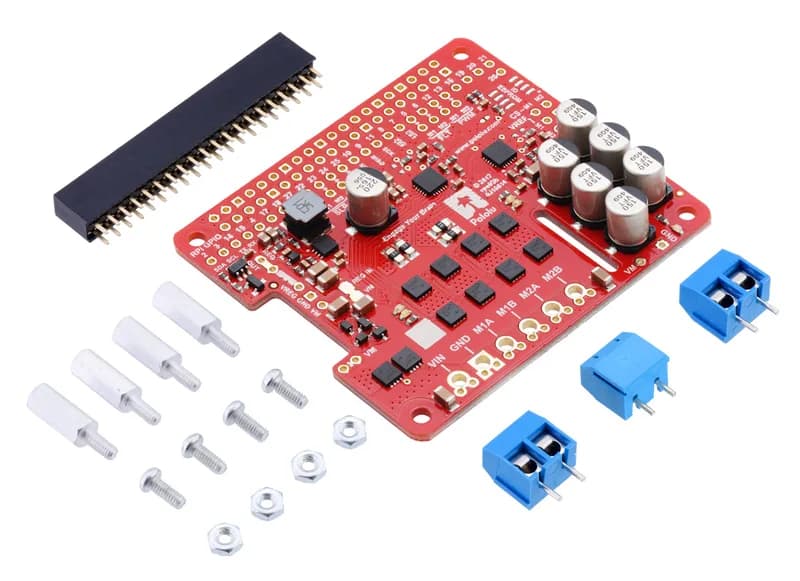 Драйвер двигателя высокой мощности Pololu Dual G2 18v18 для Raspberry Pi (неполный комплект)