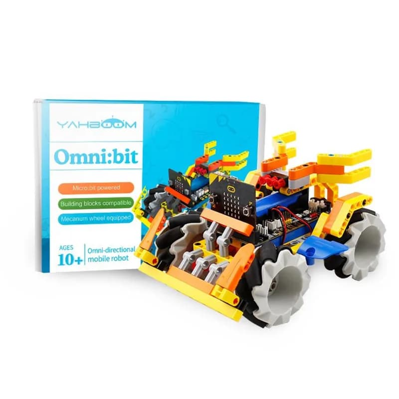 Умный робот-автомобиль Omni:bit с комплектом деталей Mecanum Wheel