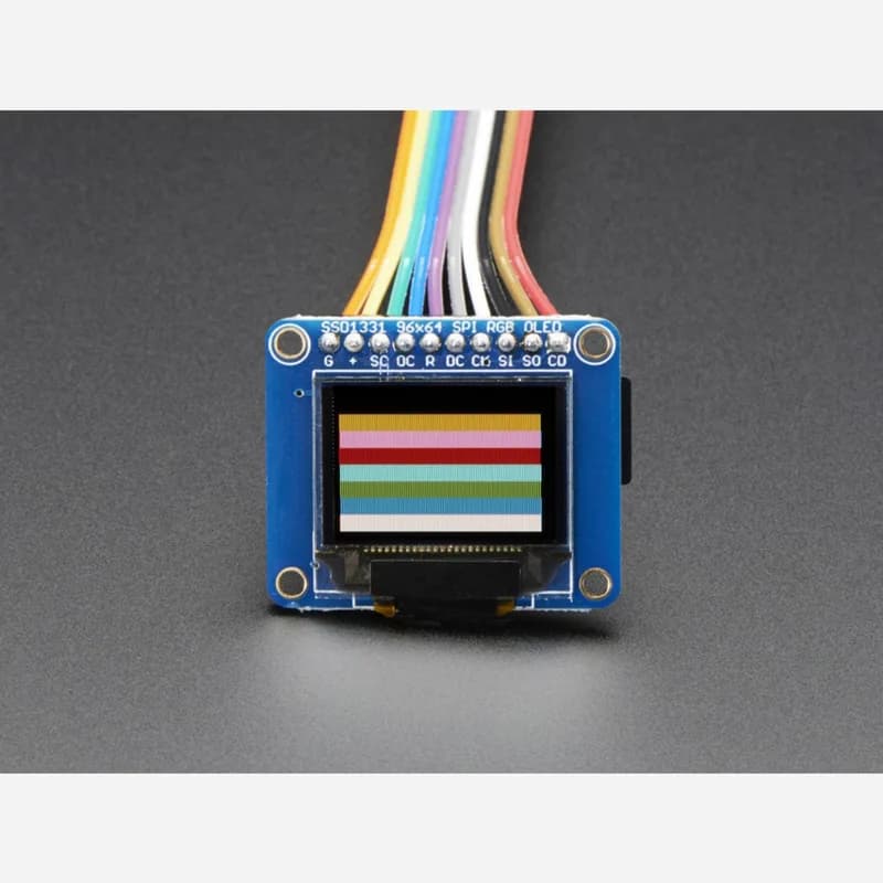 OLED-коммутационная плата - 16-битный цвет 0,96 с держателем microSD