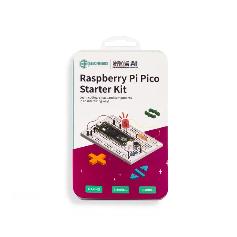 ELECFREAKS Стартовый комплект Raspberry Pi, основные проекты Raspberry Pi Pico для начинающих
