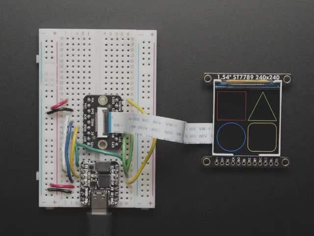 Adafruit 1,54 дюйма, 240 x 240, широкоугольный TFT ЖК-дисплей с поддержкой MicroSD