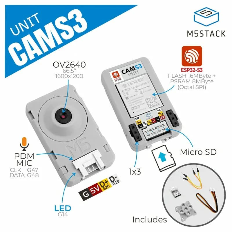 M5Stack CamS3 Wi-Fi (OV2640)--