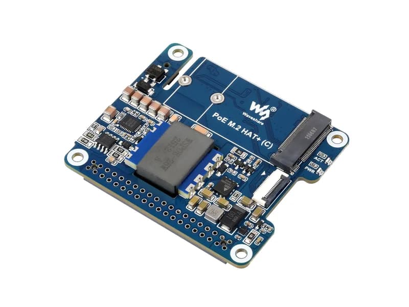 Адаптер Raspberry Pi 5 PCIe — M.2 с PoE (C) — поддержка NVMe