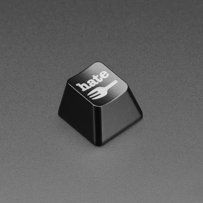 Светящаяся колпачок с гравировкой и графикой Hate Fork — переключатели, совместимые с MX