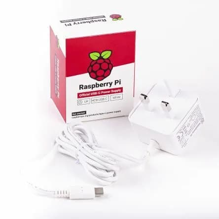 Официальный блок питания Raspberry Pi 15,3 Вт, USB-C с кабелем длиной 1,5 м, вилка UK, 5,1 В, 3 А, белый