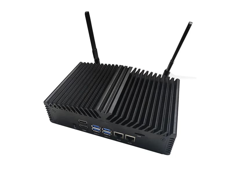 A205E с модулем Jetson Xavier NX 8 ГБ, твердотельным накопителем 128 ГБ, 2xHDMI, 2xGbE. 4xUSB 3, RS232, RS485, WiFi/BLE, алюминиевый корпус, предустановленный JetPack 5.0.2