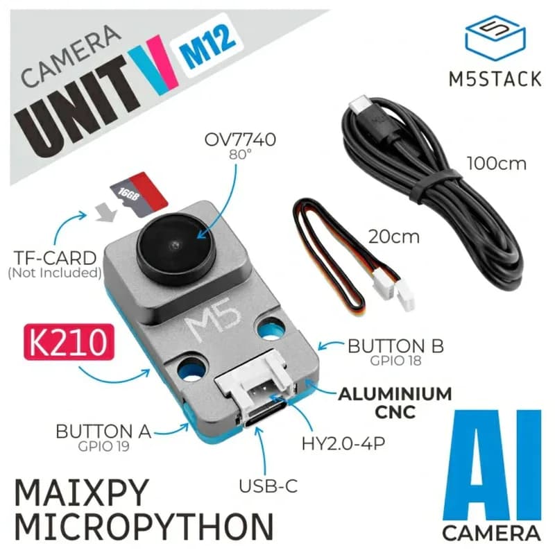 Камера UnitV AI OV7740 M12