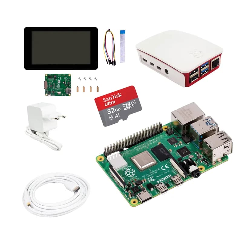 Официальный стартовый комплект Raspberry Pi 4 8 ГБ с 7-дюймовым сенсорным дисплеем