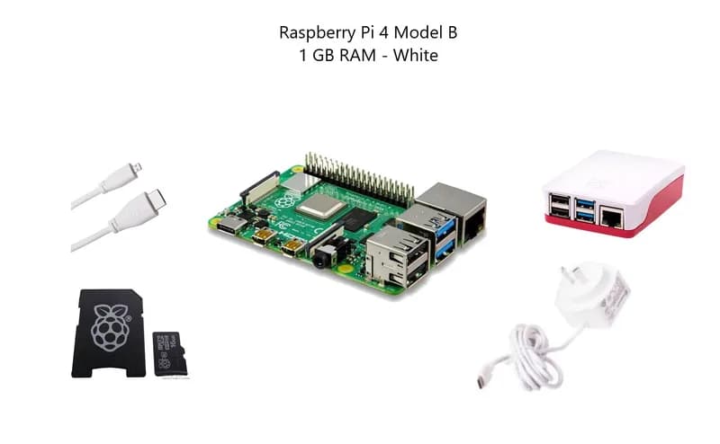 Pakronics® Raspberry Pi® 4 Model B Стартовый комплект 1 ГБ — белый