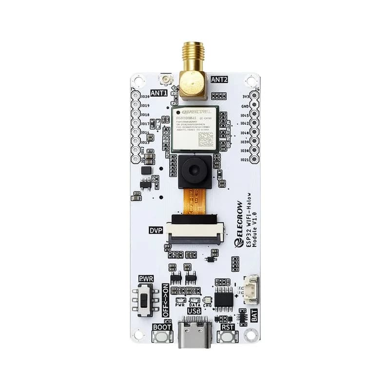 ESP32 Wi-Fi-модуль HaLow с камерой 2 Мп | Высокая скорость 32 Мбит/с | Передача на большие расстояния-915 МГц
