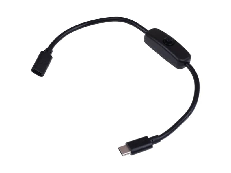 Удлинительный кабель USB Type-C «папа-мама» с переключателем – 28 см