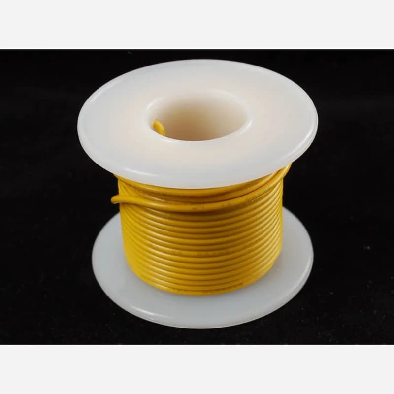 Катушка с твердым сердечником — 25 футов — 22AWG — желтая