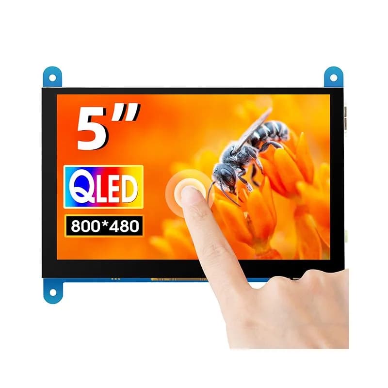 5-дюймовый QLED-дисплей с квантовыми точками, емкостный сенсорный экран 800 x 480, поддержка различных систем