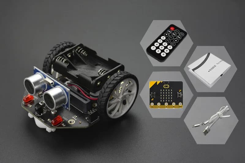 micro: Maqueen Lite (с micro:bit V2 / ИК-пультом дистанционного управления)