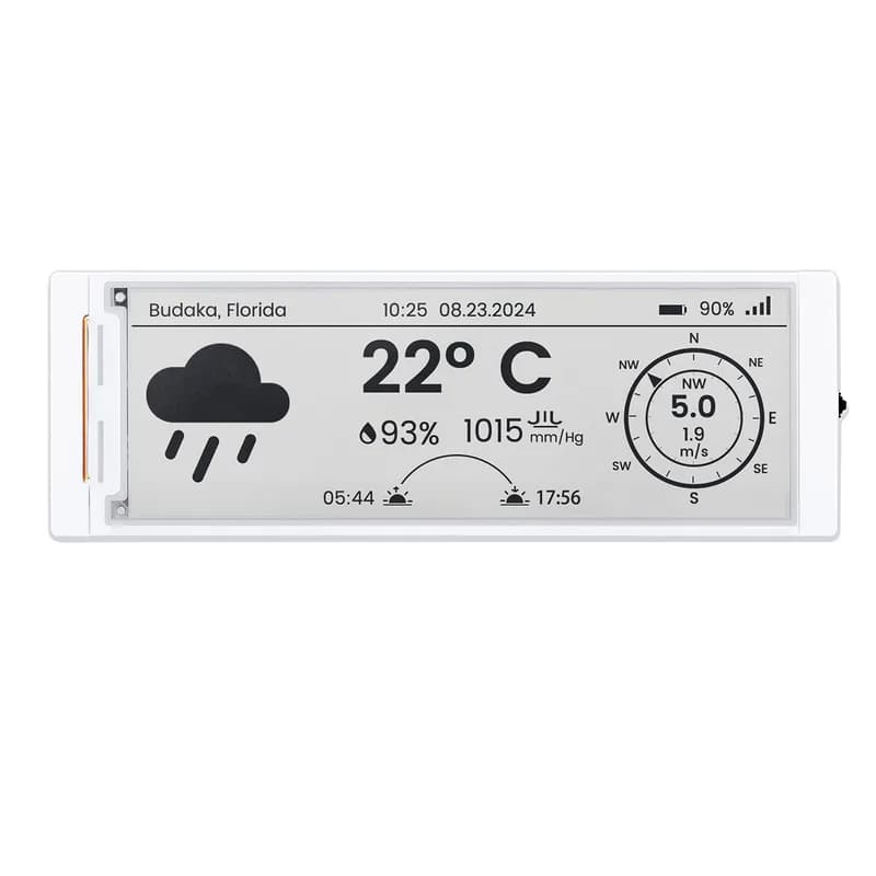 CrowPanel ESP32 5,79-дюймовый HMI-дисплей на электронной бумаге с разрешением 272*792, черный/белый цвет, управляемый интерфейсом SPI
