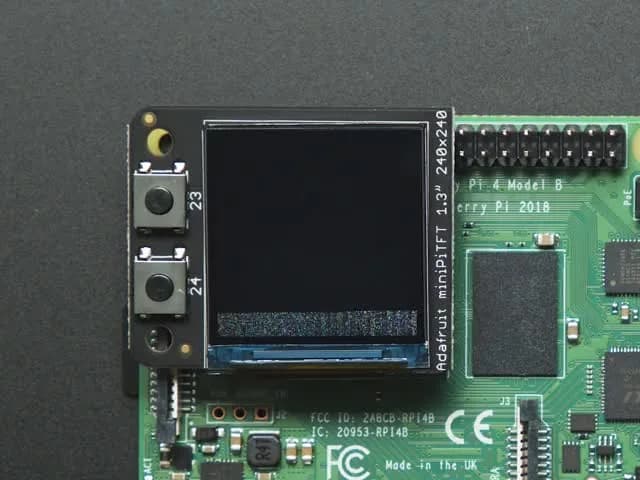 Adafruit Mini PiTFT 1,3 дюйма — надстройка TFT 240x240 для Raspberry Pi