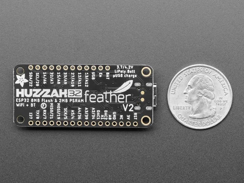 Adafruit ESP32 Feather V2 с антенной FL — флэш-память 8 МБ + 2 МБ PSRAM STEMMA QT