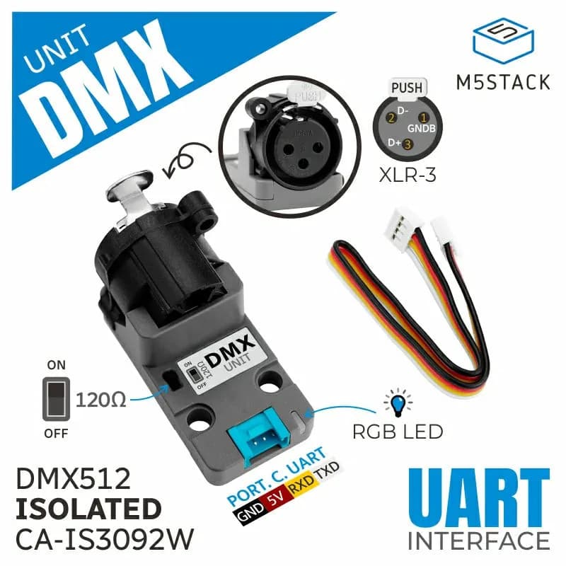 M5Stack DMX RS485 CA-IS3092W