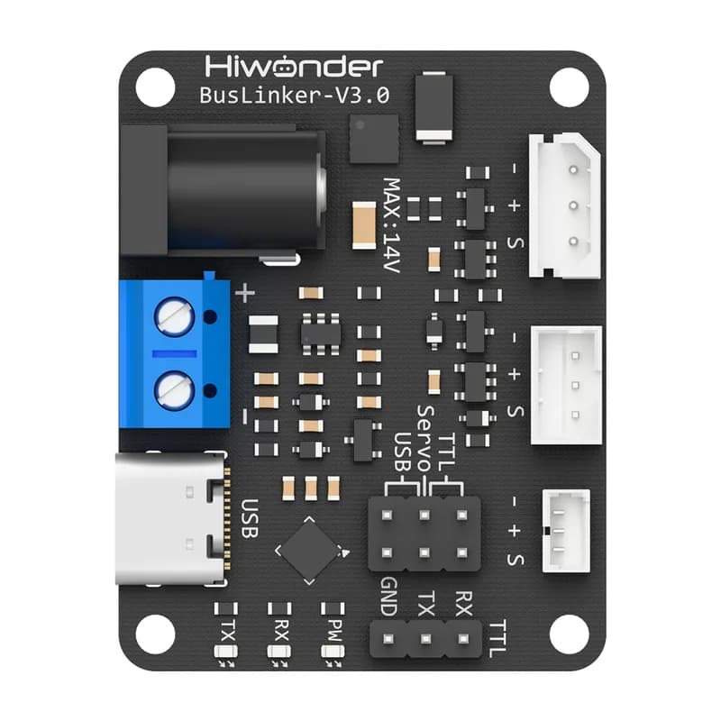 Плата отладки сервоприводов Hiwonder BusLinker V3.0, встроенный контроллер модуля сервопривода роботизированной руки