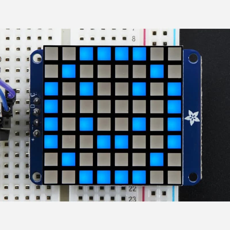 Маленькая 1,2 8x8 Яркая квадратная светодиодная матрица + рюкзак - синий