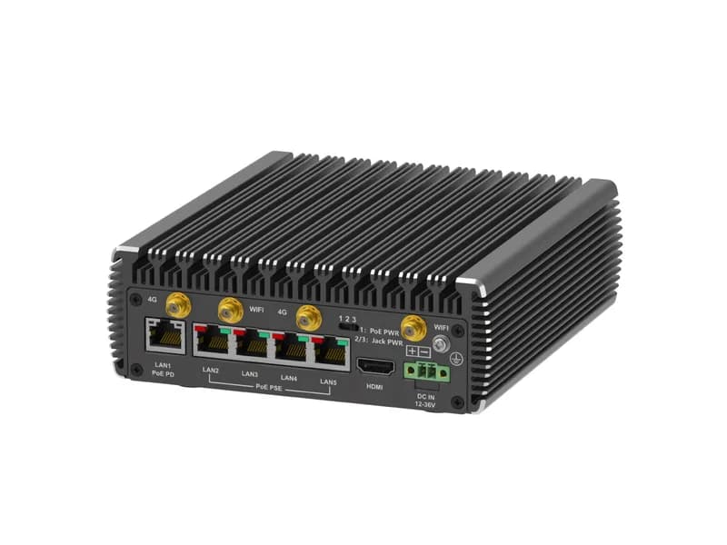 Мини-компьютер с искусственным интеллектом T506S — Jetson Xavier NX, 5 портов PoE RJ45, 4 порта USB3, RS232/485, CAN, 4 порта GPIO, HDMI, твердотельный накопитель на 128 ГБ и JetPack 4.6