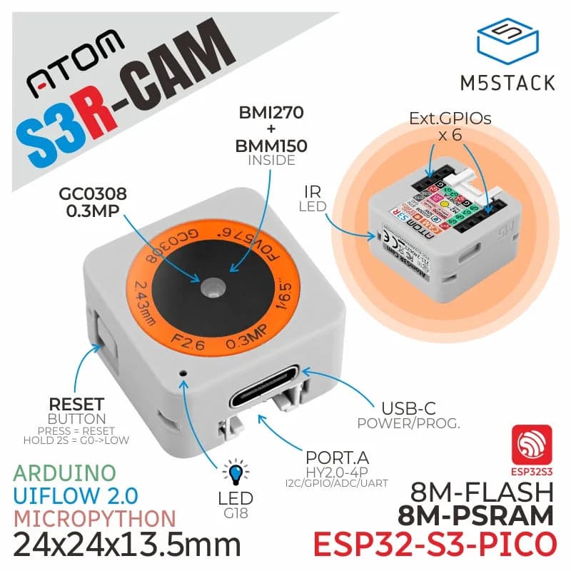 ATOMS3R (8MB PSRAM )