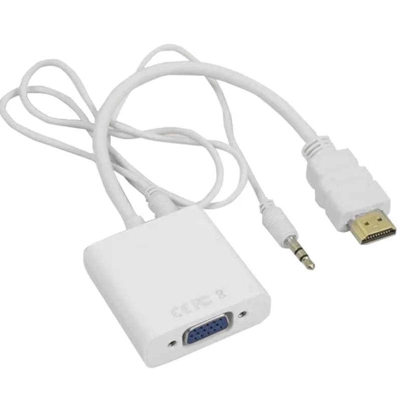 Конвертер HDMI в VGA со звуком - белый