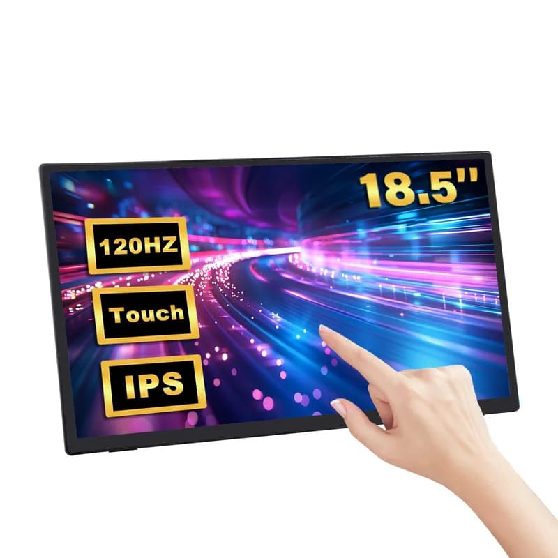 52Pi 18,5-дюймовый емкостный сенсорный экран 1920x1080 100-120 Гц IPS-дисплей Портативный экранный монитор, поддерживает установку Raspberry Pi 5/4B/3B/3B+