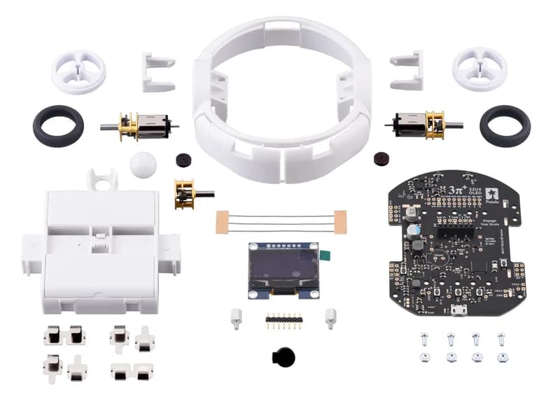 Комплект робота 3pi+ 32U4 OLED с двигателями HPCB 15:1 (комплект Hyper Edition)