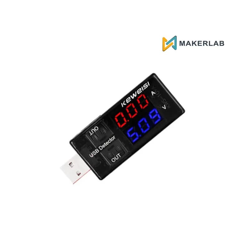 Зарядное устройство с двумя USB-портами, цифровой вольтметр, амперметр KWS-10VA