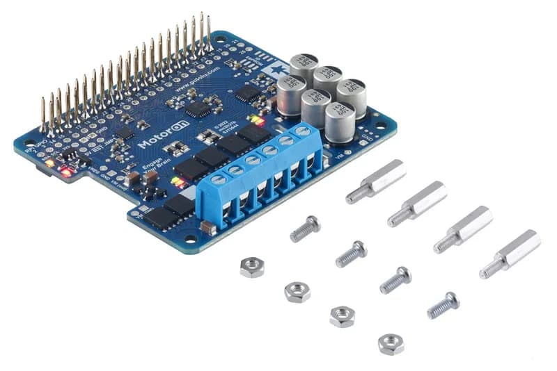 Motoron M2H24v16 Двойной мощный контроллер двигателя для Raspberry Pi (припаянные разъемы)