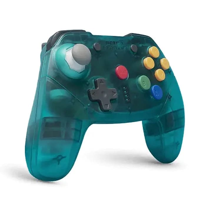 Retro Fighters Brawler64 Bluetooth NSO Edition — прозрачный синий