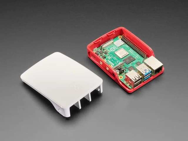 Официальный чехол Raspberry Pi Foundation Raspberry Pi 4 — красный белый