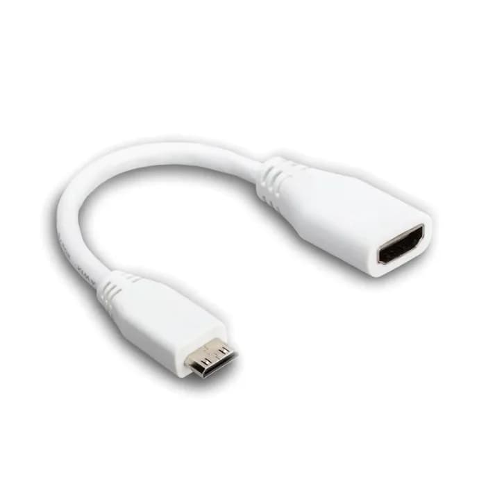 Официальный кабель Raspberry Pi 10 см Mini HDMI C/M к стандартному HDMI A/F, белый