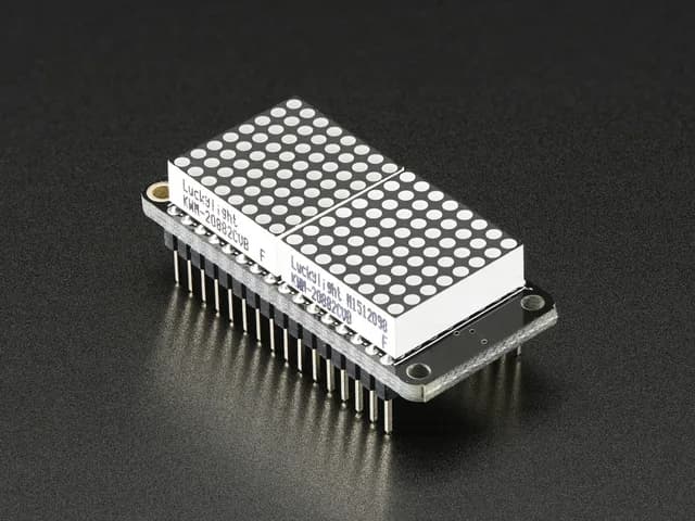 Adafruit 0,8-дюймовый светодиодный матричный дисплей FeatherWing 8x16 — желто-зеленый