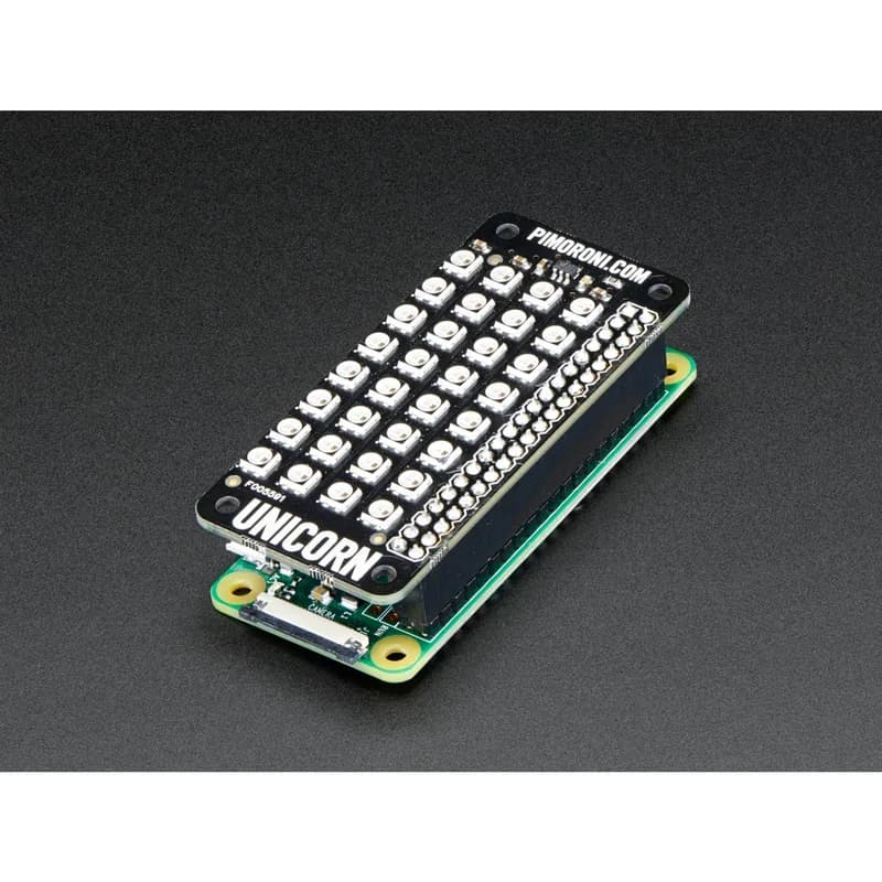 Pimoroni Unicorn pHAT - Светодиодный экран RGB 4x8 для Raspberry Pi