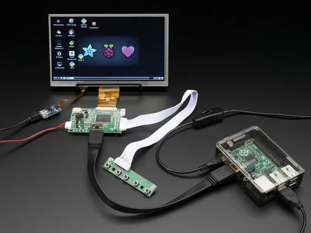 HDMI 4 Pi: 7-дюймовый дисплей с сенсорным экраном 1024x600 и мини-драйвером