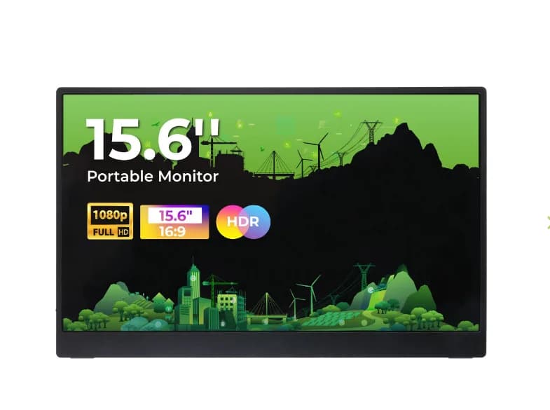 Монитор 15,6 дюйма - 1080P, IPS, 16:9, HDR, подсветка, аудиовыход
