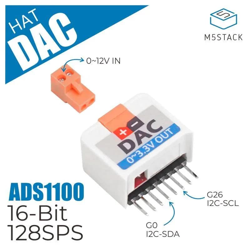 M5StickC ЦАП HatMCP4725