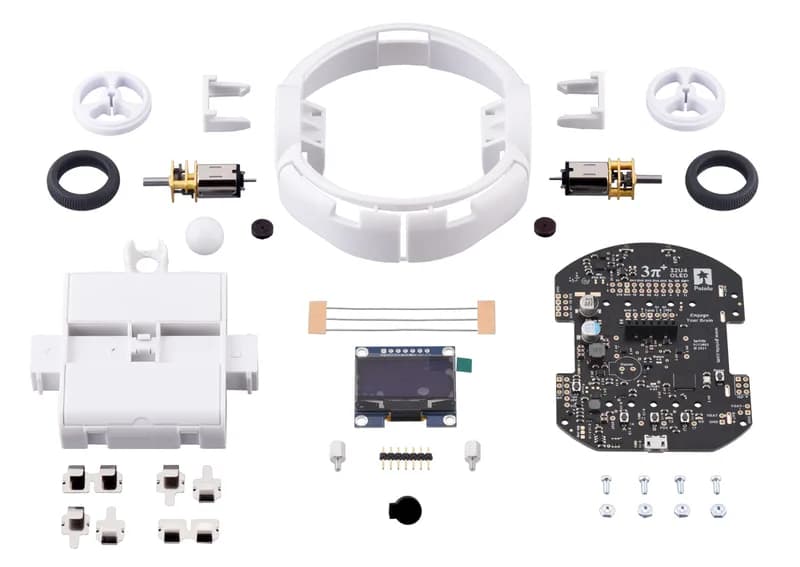 Комплект робота 3pi+ 32U4 OLED с двигателями MP 30:1 (комплект стандартной версии)