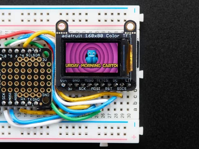 Adafruit 0,96 дюйма, 160 x 80, цветной TFT-дисплей с разъемом для карты MicroSD