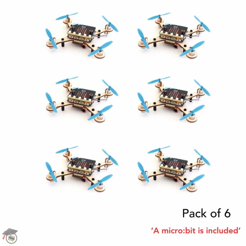 Дрон Air:bit 2 с micro:bit — комплект для занятий — 6 шт.